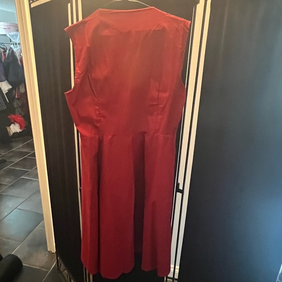 Red Polka Dot Pin Up Dress - Picture 3 of 6